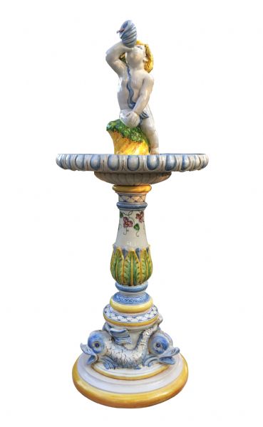 Fountain with cherub